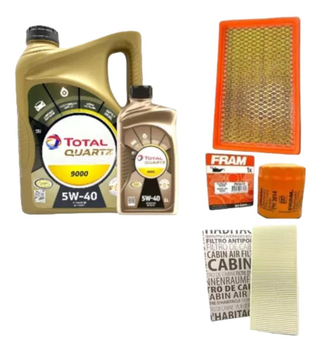 Kit 3 Filtros Pt Cruiser 2.4 + 5l Aceite Total 9000 5w40