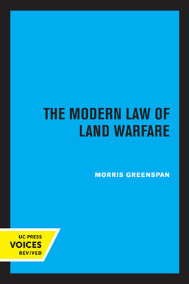 Libro The Modern Law Of Land Warfare - Greenspan, Morris
