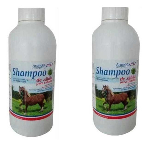 Pack De 2 Shampoo De Zábila Para Caballo Sábila 1 L Aranda