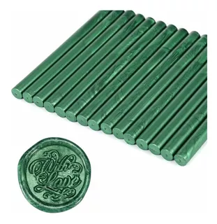 Cera Para Sellado Con Pistostola Pack 15 Verde Metalizado