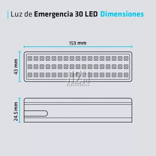 Luz De Emergencia Led 30 Luces Recargable 1 Año Gtia Mfull