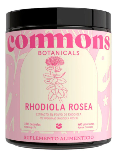 Rhodiola Rosea Adaptógeno Commons 120 Cápsulas