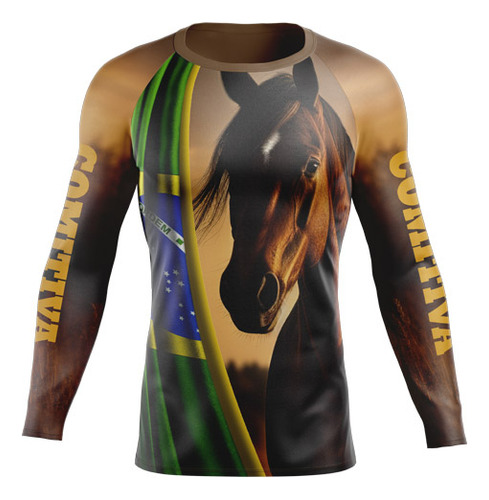 Estampas Cavalgada Camiseta Artes Sublimação Total Cavalos