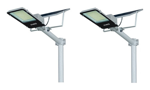 Luminaria Lampara Solar 300w Alumbrado Exterior 2500lm X2un.