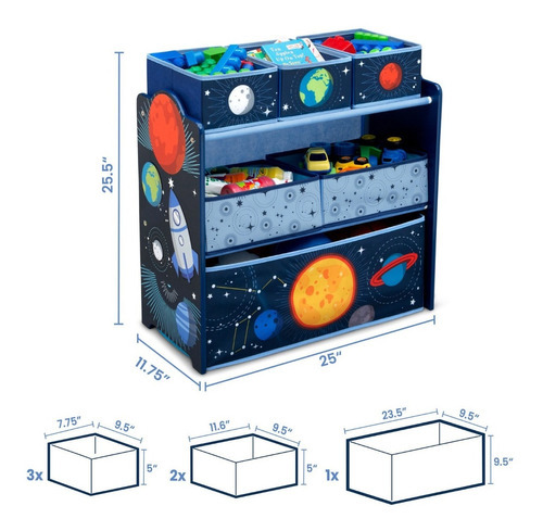 Juguetero Organizador Infantil Espacio Planetas