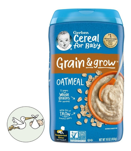 Cereal Gerber De Bebe Sin Leche 16oz