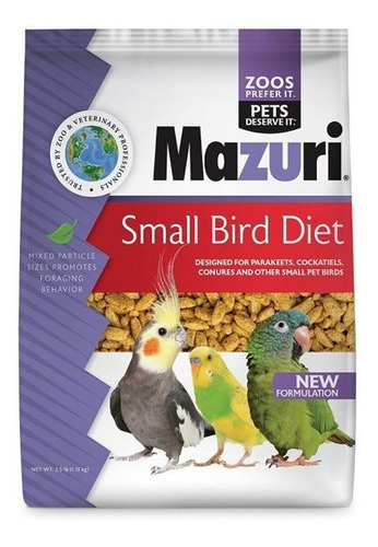Mazuri Small Bird Diet 1.13kgs Alimento Para Aves Pequeñas