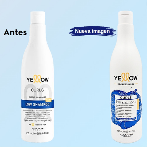 Champú Anti-frizz Alfaparf Yellow Curls Low Shampoo - 500 Ml