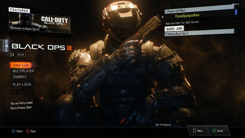 Call Of Duty: Black Ops Iii Standard Ed Ps4 Físico Wiisanfer (Reacondicionado)