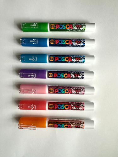 Kit De Canetas Posca Glíter Pc-1ml 7c De 7 Cores