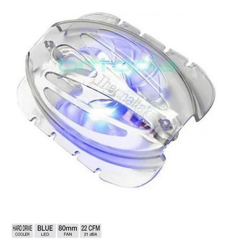 Fan Cooler Thermaltake Discos Duros 3.5 Led Azul 80x80x15mm