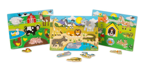 Rompecabezas Melissa & Doug, Paquete Mundo De Animales Romp.