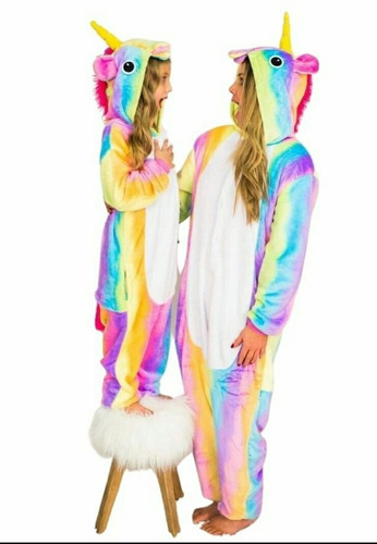 Imagen 2 de 7 de Pijama Kigurumi Enterito Disfraz Unicornio Lila Niños