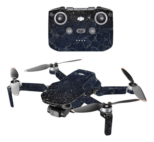 Skin De Vinilo Para Drone Dji Mini 2 - Marmol Oscuro