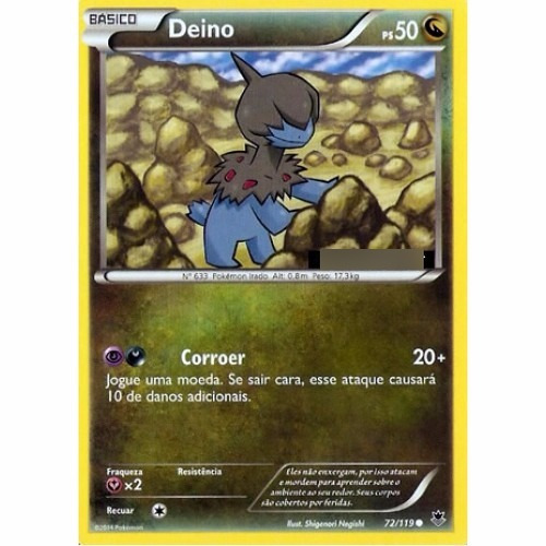 Deino - Pokémon Dragão Comum - 72/119 - Pokemon Card Game