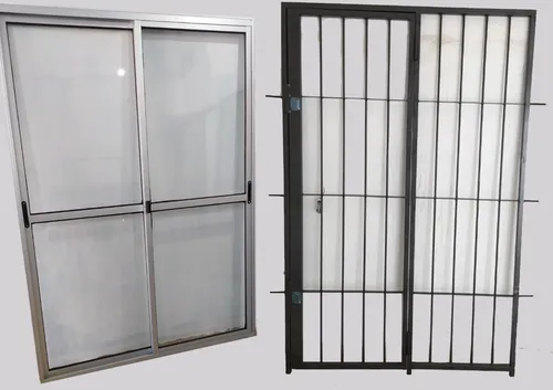 Puerta Reja 16mm + Ventana S25 150x200