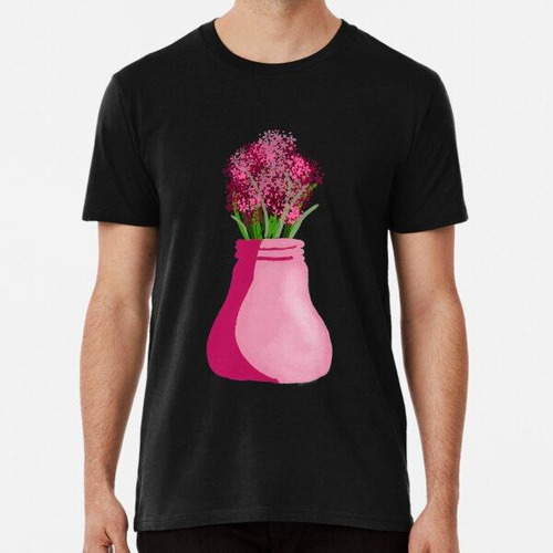 Remera Ramo De Flores Rosa  Algodon Premium