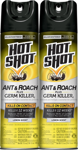 Hot Shot Insecticida Contra Hormigas Y Cucarachas, Aroma Lim