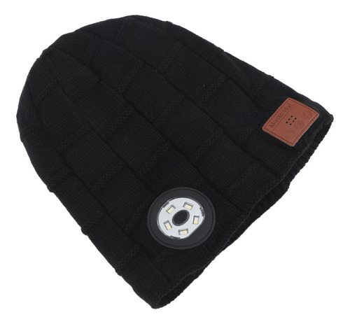 Gorra Beanie Music Light Bt Black, Carga Usb, Mejora El Calo