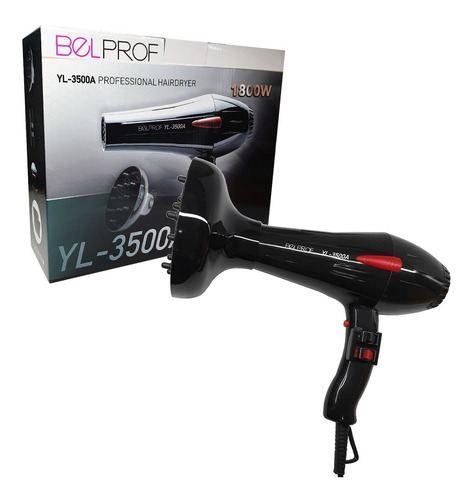 Imagen 6 de 8 de Secador De Pelo Profesional Belprof Con Difusor 1800w Cuotas