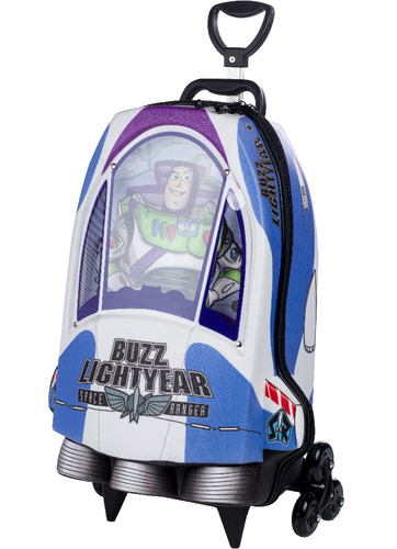 Mochila Nave Buzz Lightyear Com 6 Rodinhas Maxtoy 7405