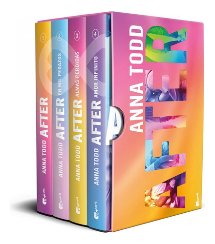 Estuche After + Mil pedazos + Almas + Amor - Anna Todd: Blanda, de Anna Todd., vol. 1, 2, 3, 4. Editorial Booket, tapa 1.0, edición after en español, 2023