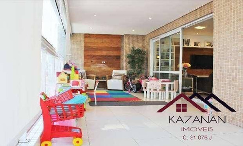 Imagem 5 de 15 de Apartamento 3 Dormitórios Suítes Varanda Gourmet- Gonzaga Santos Sp - 749