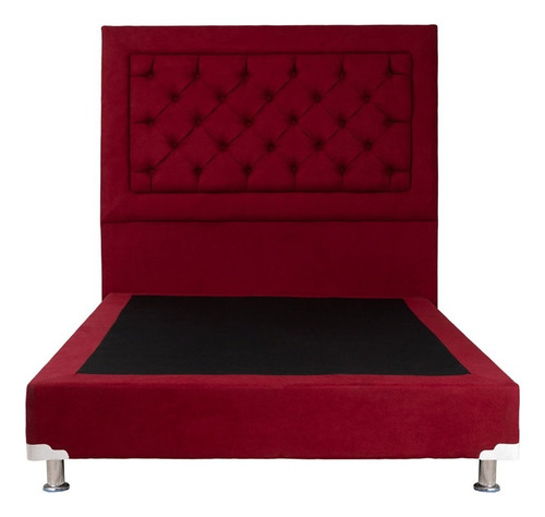 Cabecera King Size Dicasa Mary Rojo + Box Dicasa Red