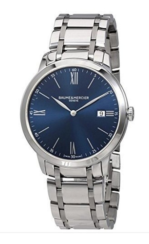 Baume Y Mercier Classima Blue Dial Reloj Para Hombre