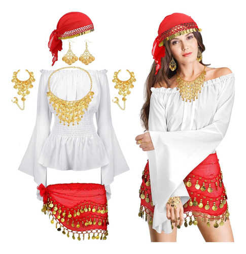 Eurzom 6 Piezas Accesorios De Disfraz De Gitana De Halloween