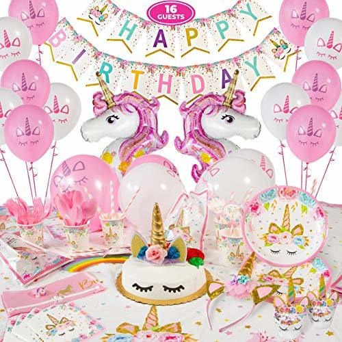 Decoraciones De Cumpleaños De Unicornio Para Niñas - Suminis