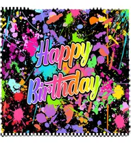 Comprar Fondo Para Fotografias De Cumpleaños Brochazos Pintura Neon