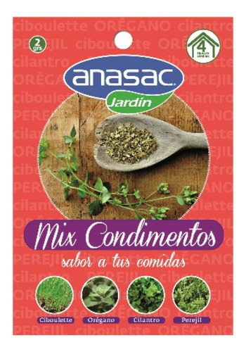 Semillas Mix Condimentos 2 Gr - Anasac