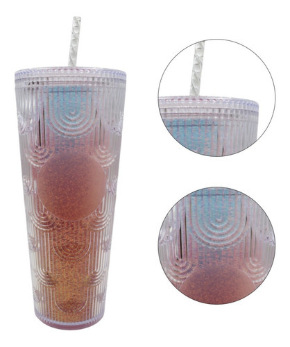 Termo Tumbler Vaso Studded Plastico Popote 700 Ml Colores Color Sakura Sirena