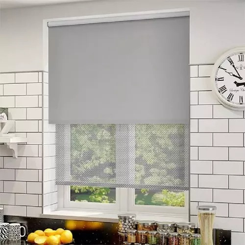 Cortina Roller Doble Paño Blackout Mas Visillo 160x200