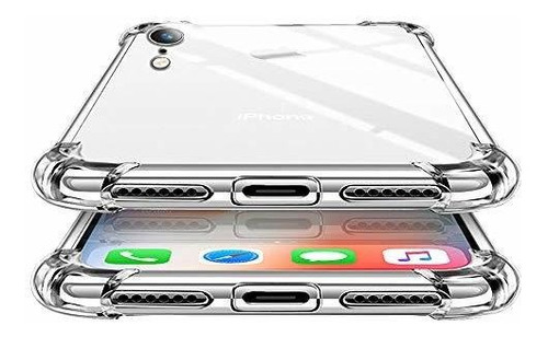 Clear Carcasa Para iPhone XR Diseño Liquido Prueba Golpe