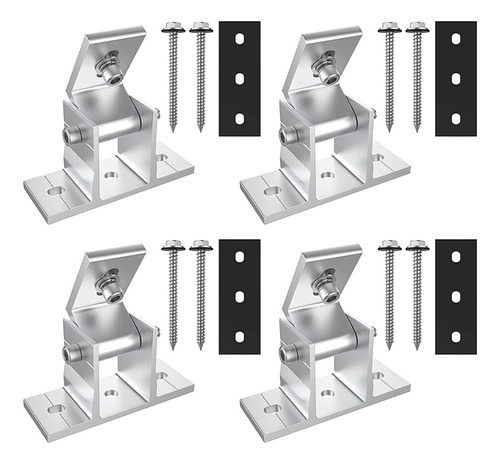 Paquete De 4 Soportes Para Paneles Solares, Ganchos De Techo