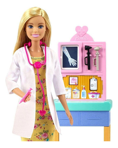 Examen de radiografía pediátrica para rubias de Barbie Medica