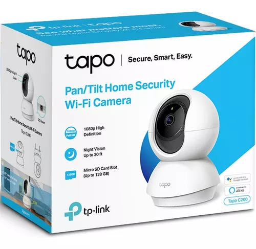 Camara Vigilancia Tp-link Tapo C200 + Micro Sd 64gb Full Hd Color Blanco