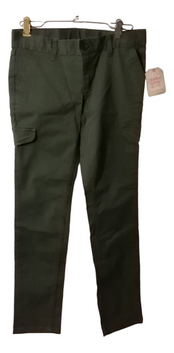 Pantalón Niña Talla 10 Faded Glory Verde Militar Americano 