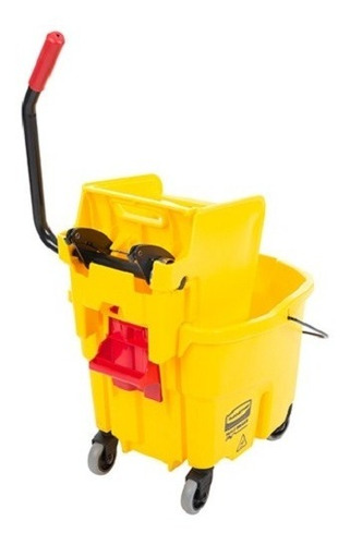 Cubeta Rubbermaid Wavebrake Amarillo 33 L Prensa Lateral