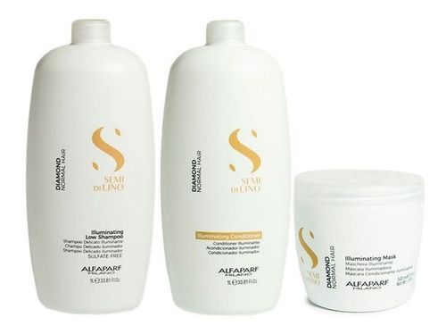 Kit Alfaparf Semi Di Lino Shampoo + Acondicionador + Mascara