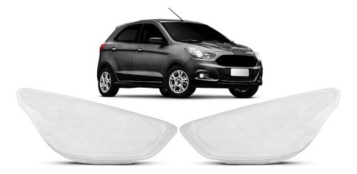 Juego Lente Optica Acrilico P/ Ford Ka 2018 2019 Sellador