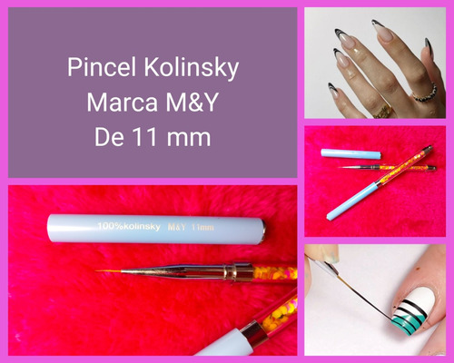 Pincel Kolinsky Liner De 11 Mm  Cerdas Naturales 