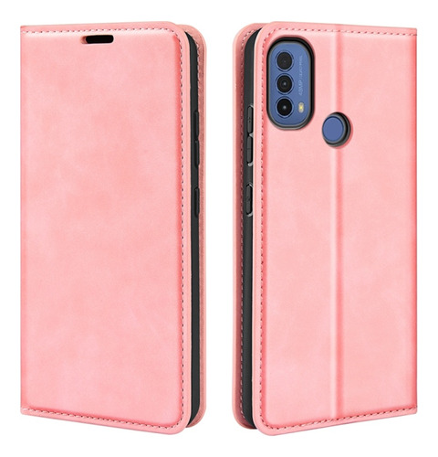 Funda Case For Motorola Moto E30 Flip Cover Rosa Antishock