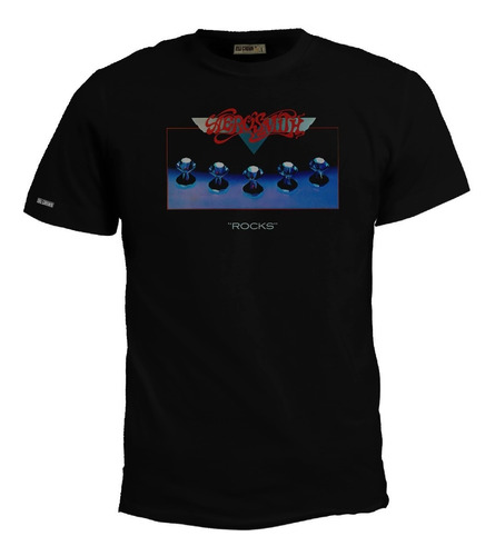 Camiseta ¨rocks¨ Diamantes Aerosmith Banda Rock Bto