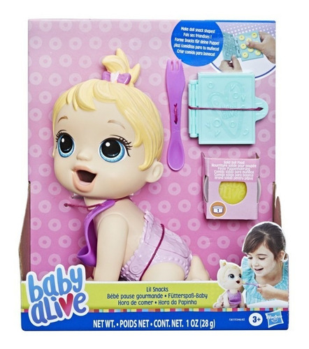 Imagem 1 de 3 de Boneca Baby Alive Hora Da Papinha Loira Hasbro F2617