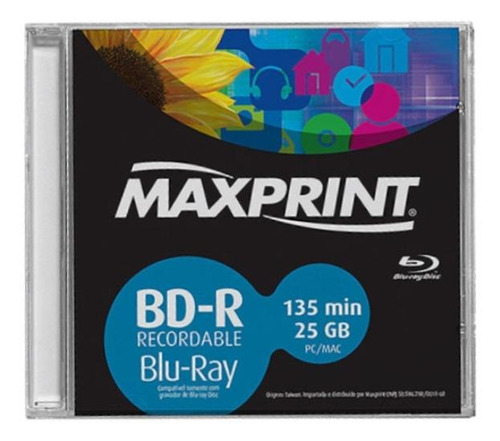 Disco virgem BD-R Maxprint de 6x