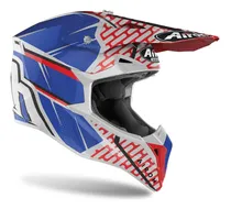 Comprar Capacete Airoh Wraap Blue Red Motocross Trilha Leve Inmetro