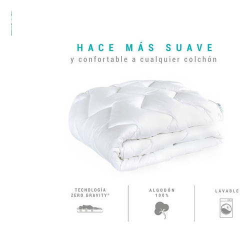Sognare® Cubre Colchón Tamaño Matrimonial, Tecnología Microfussión, Termorregulable, 100% Algodón, Hipoalergenico Y Lavable.